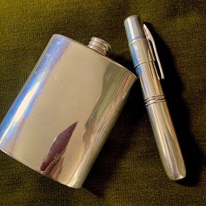 One vintage pocket flask only